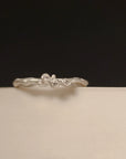 Encrusted Tiny Branch Ring - Silver