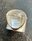 Enhydro Quartz Parabola Ring - 14k Gold + Sterling Silver