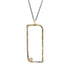 Floating Square Hoop Necklace on Oxidized Silver Chain - 22ky, 14ky, Oxidized Silver + VS Diamond - KMJ Kate Maller Jewelry Jewelry - Necklaces