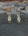Mirage Huggies - 14k Gold + Diamonds