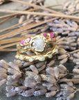 Unity Ring - 14k Gold + Rough Diamonds