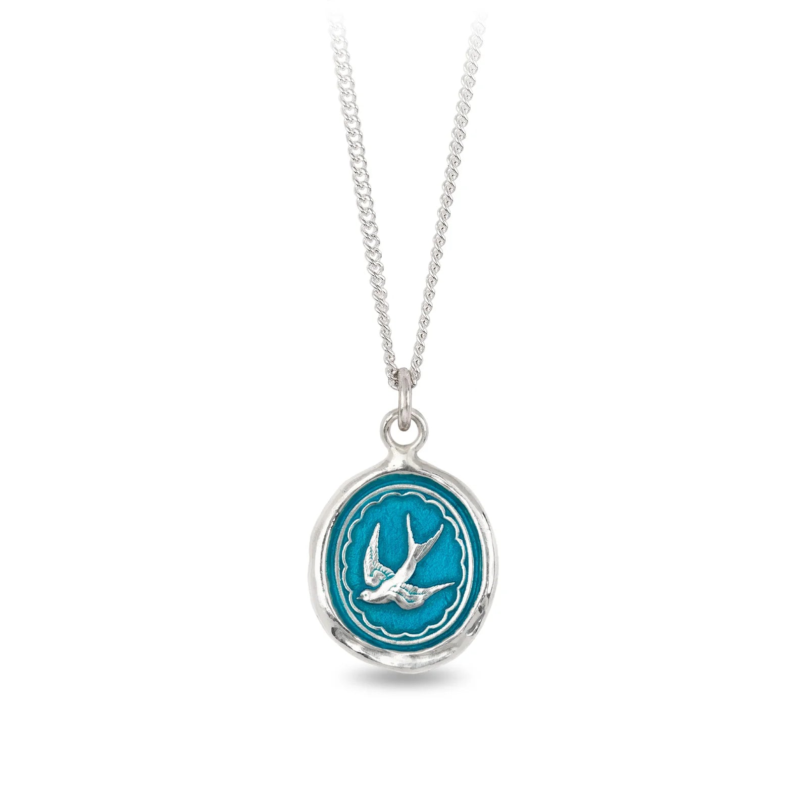 Free Spirited Talisman - Capri Blue + Bright Sterling Silver