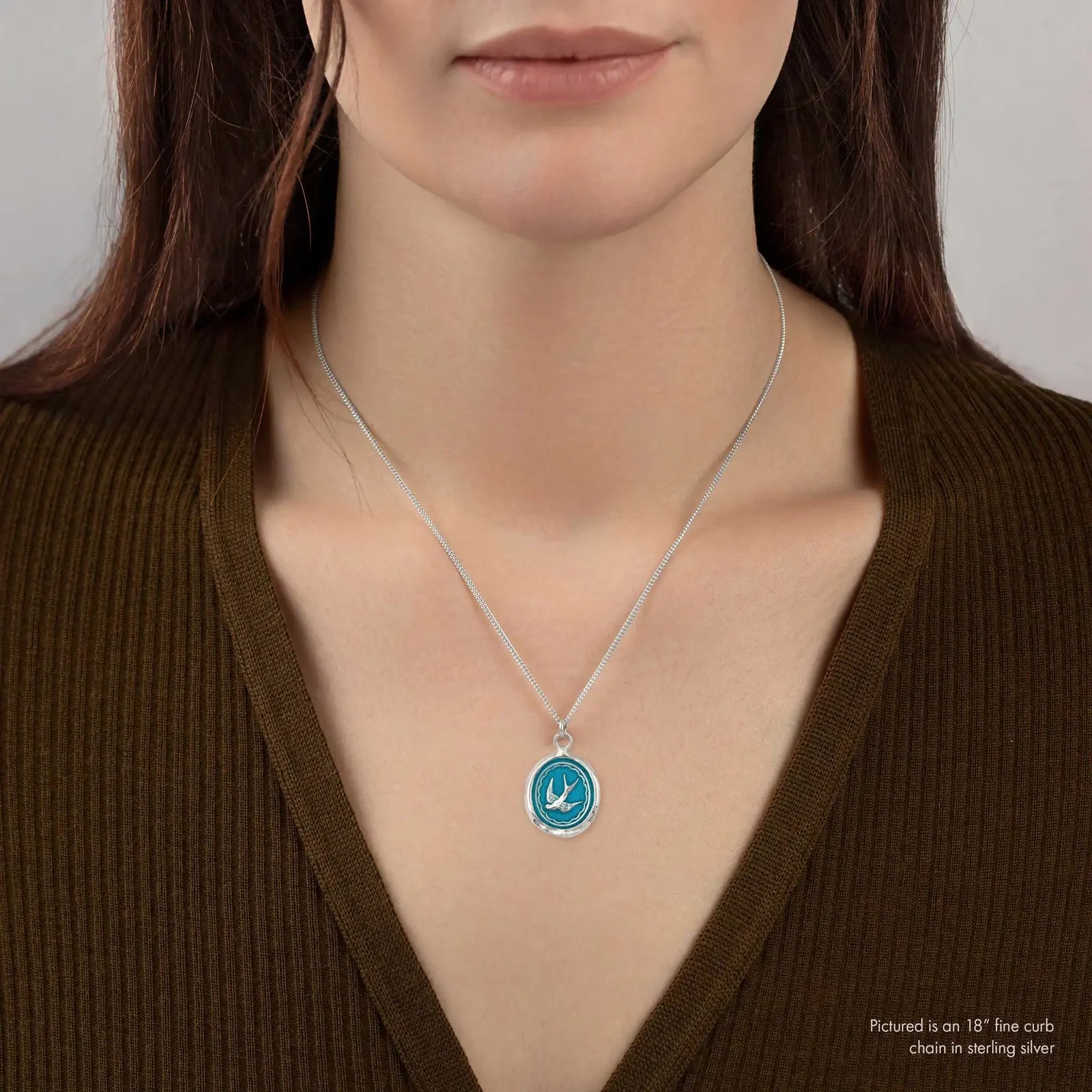 Free Spirited Talisman - Capri Blue + Bright Sterling Silver