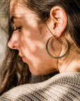 Gaia Hoops | Large - Brass