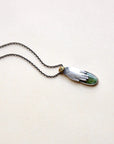 Hand Milagro Necklace - Oxidized Sterling Silver, Brass + Jade Gemstone