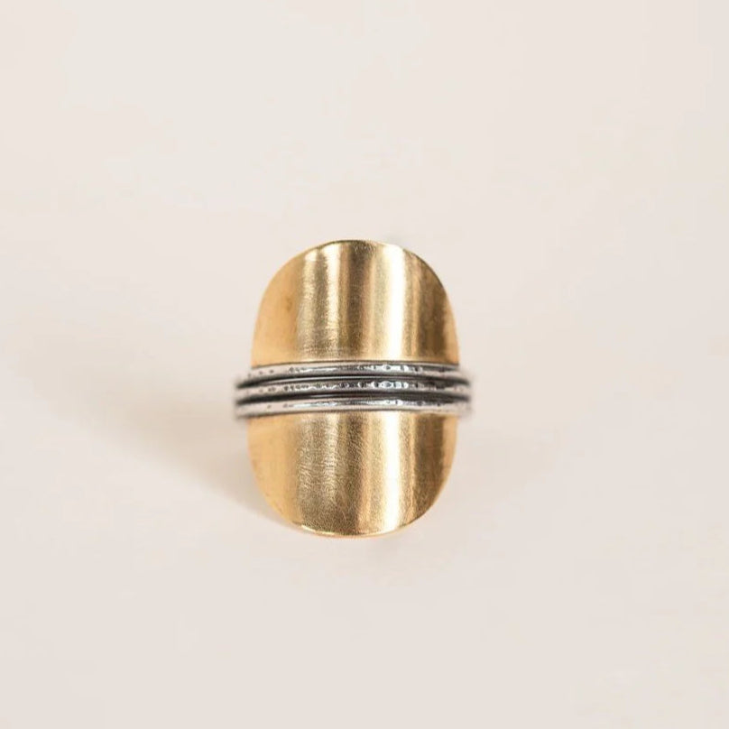 Terra Ring - Brass + Sterling Silver