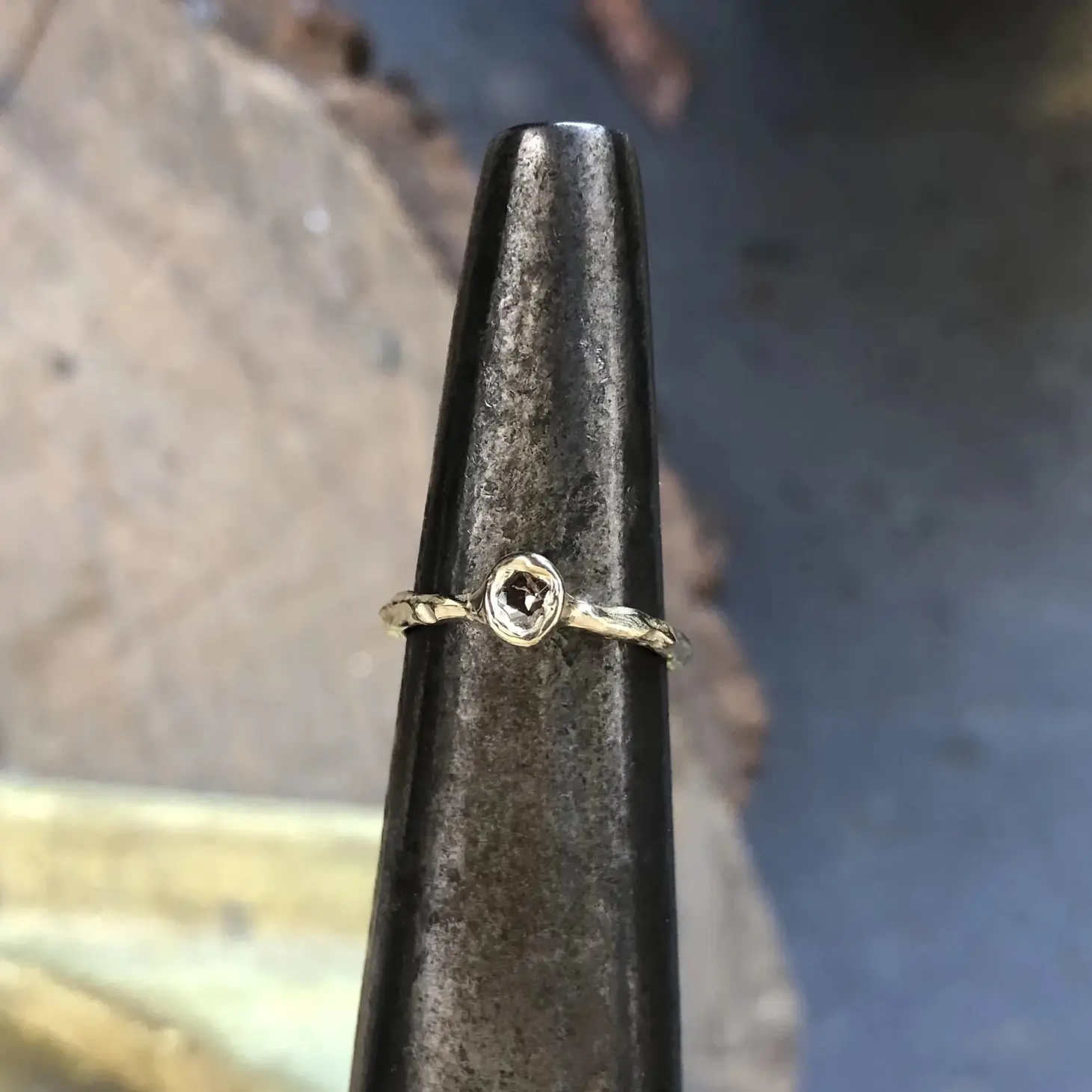 Mirage Single Ring - 14ky + Diamond