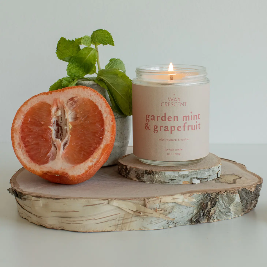 Garden Mint + Grapefruit Soy Wax Candle