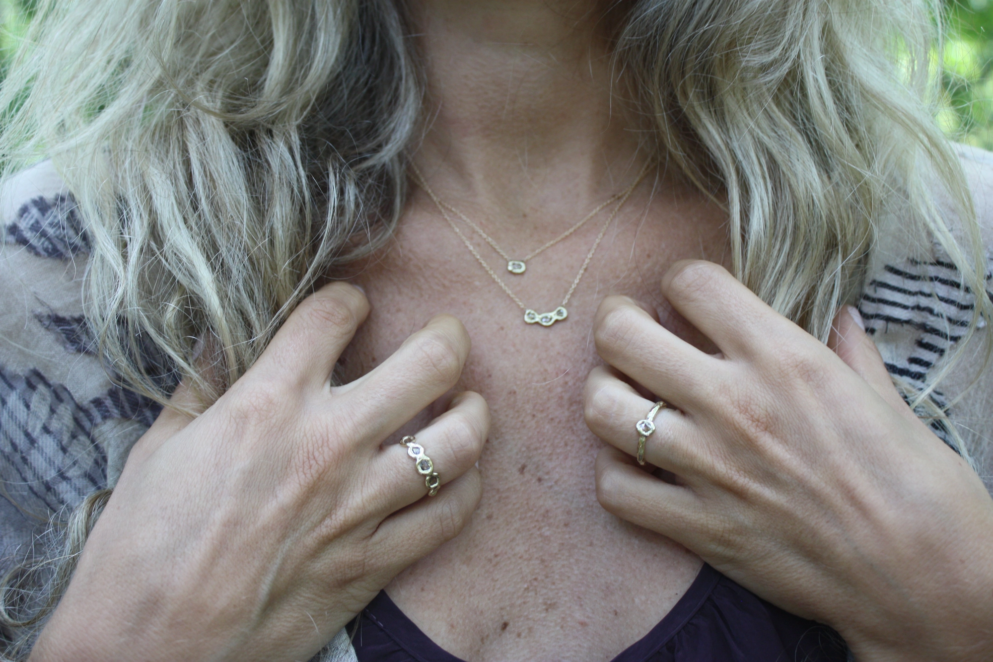 Mirage Single Ring - 14ky + Diamond