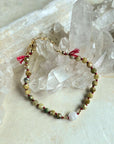 Moonstone + Green Garnet Bracelet