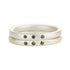 The Jane Stack Rings - Matte Silver + Black Diamonds - KMJ Kate Maller Jewelry Jewelry - Rings