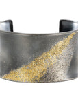 Slice Cuff - 22ky + Oxidized Silver