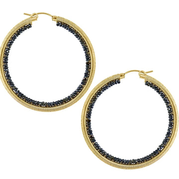 Layla Hoops - 14k Gold Fill + Spinel