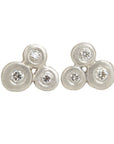 In Bloom Diamond Studs - 14k Gold/Oxidized Silver/Matte Bright Silver + Diamonds - KMJ Kate Maller Jewelry Jewelry - Earrings