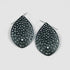 Large Lacy Leaf Earrings - Oxidized Silver + Diamond - KMJ Made By Branch Jewelry - Necklaces