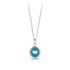 Loving Appreciation Talisman - Capri Blue + Bright Sterling Silver - KMJ Pyrrha Jewelry - Necklace