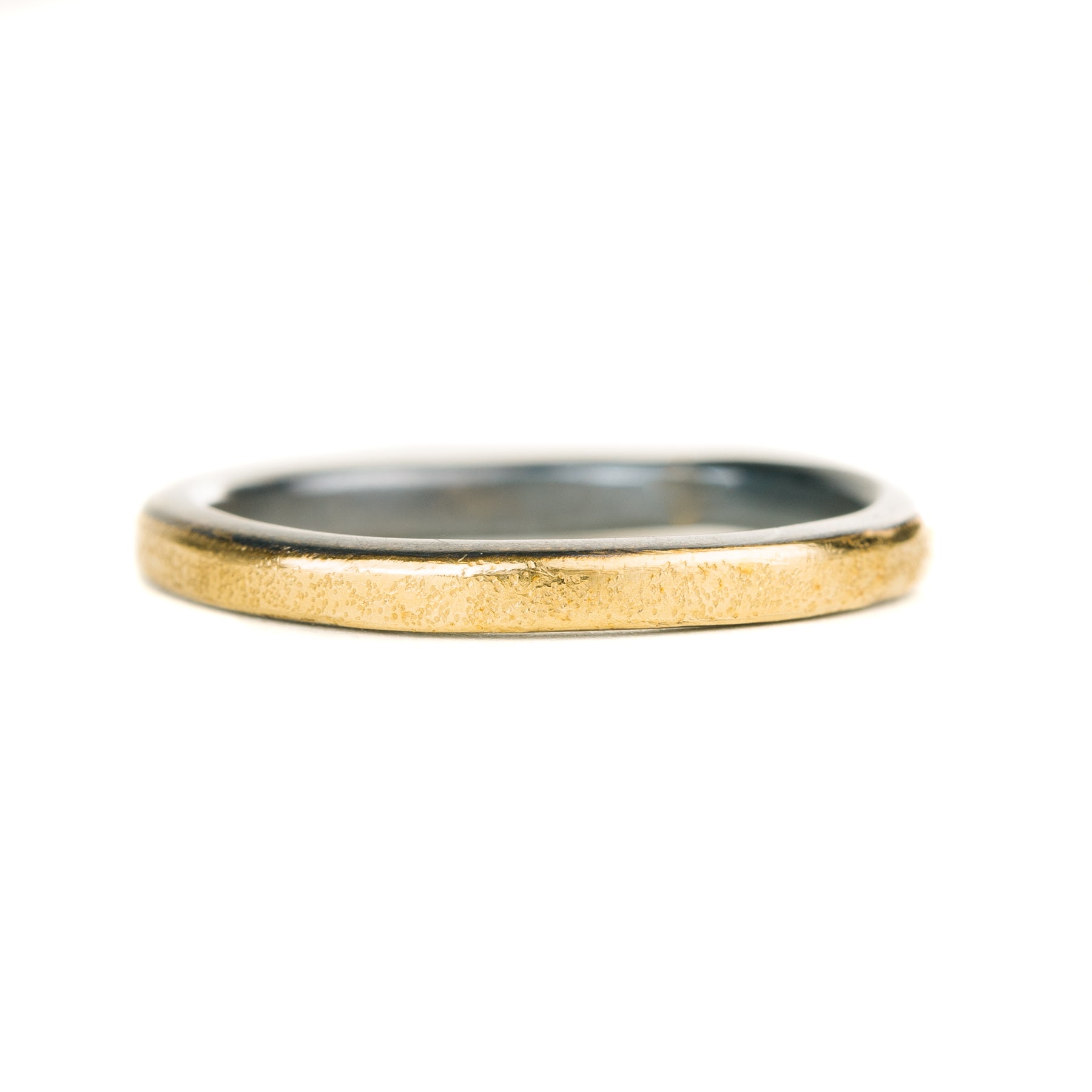Black + Gold Stacker Ring