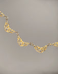 Lune 9 Necklace - 14ky Gold + Diamonds