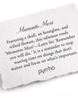 Memento Mori Talisman - Sterling Silver