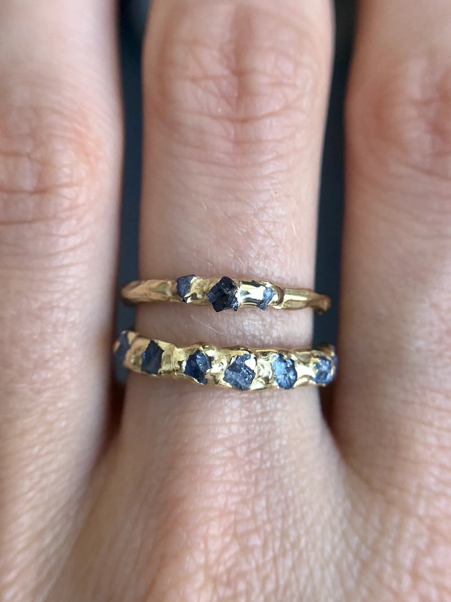 Unity Ring - 14k Gold + Blue Sapphire