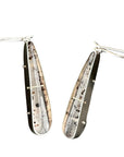Montana Agate Speckled Earrings - Sterling Silver, 14k Gold + Black Speckled Montana Agate