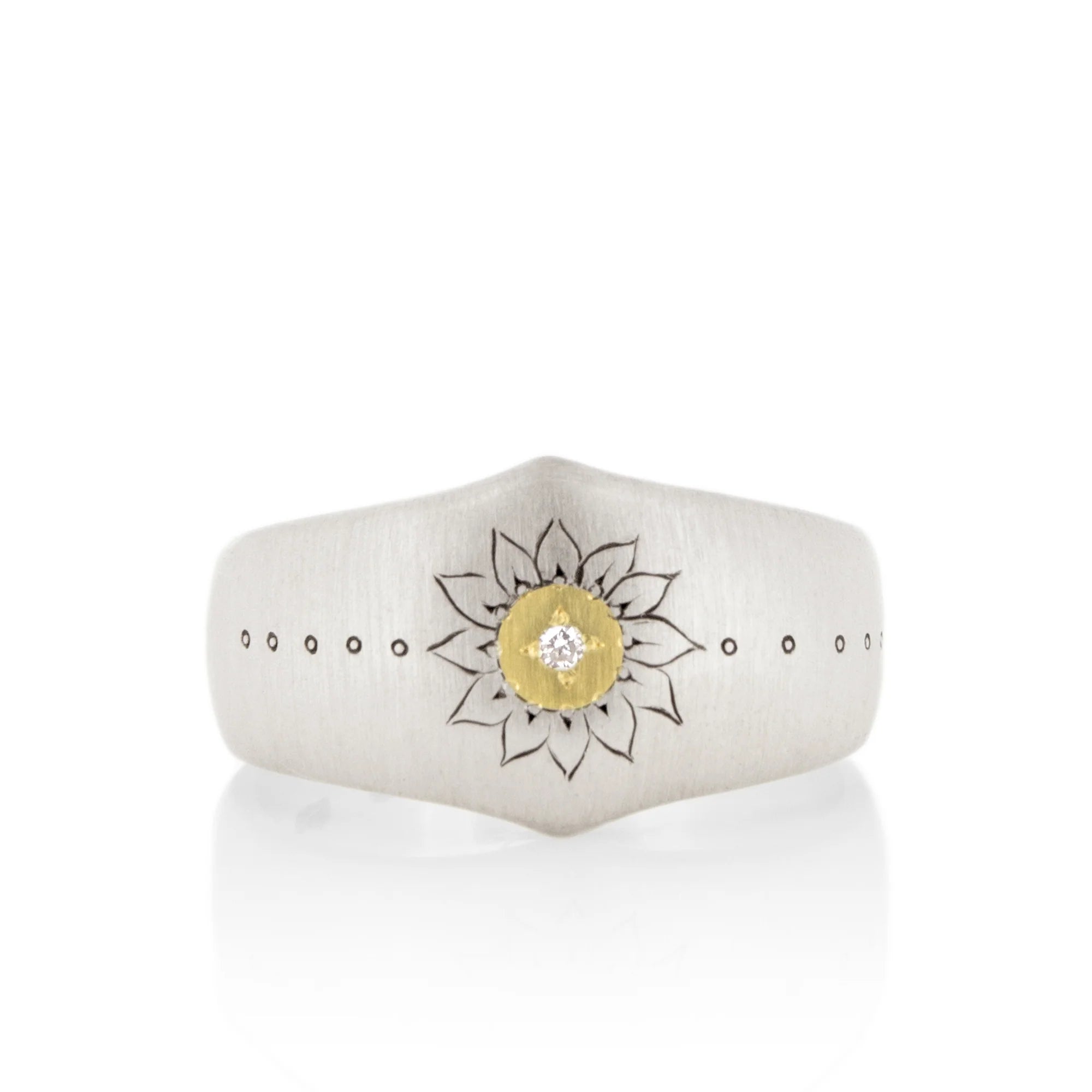 Soleil Ring - Sterling Silver + Diamond