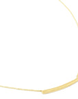 Simple Bar Necklace - 18k Yellow Gold