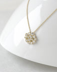 Medium Diamond Cluster Necklace - 18k Yellow Gold