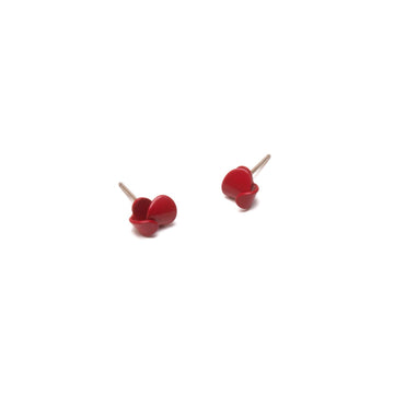 Small Folded Studs - Red