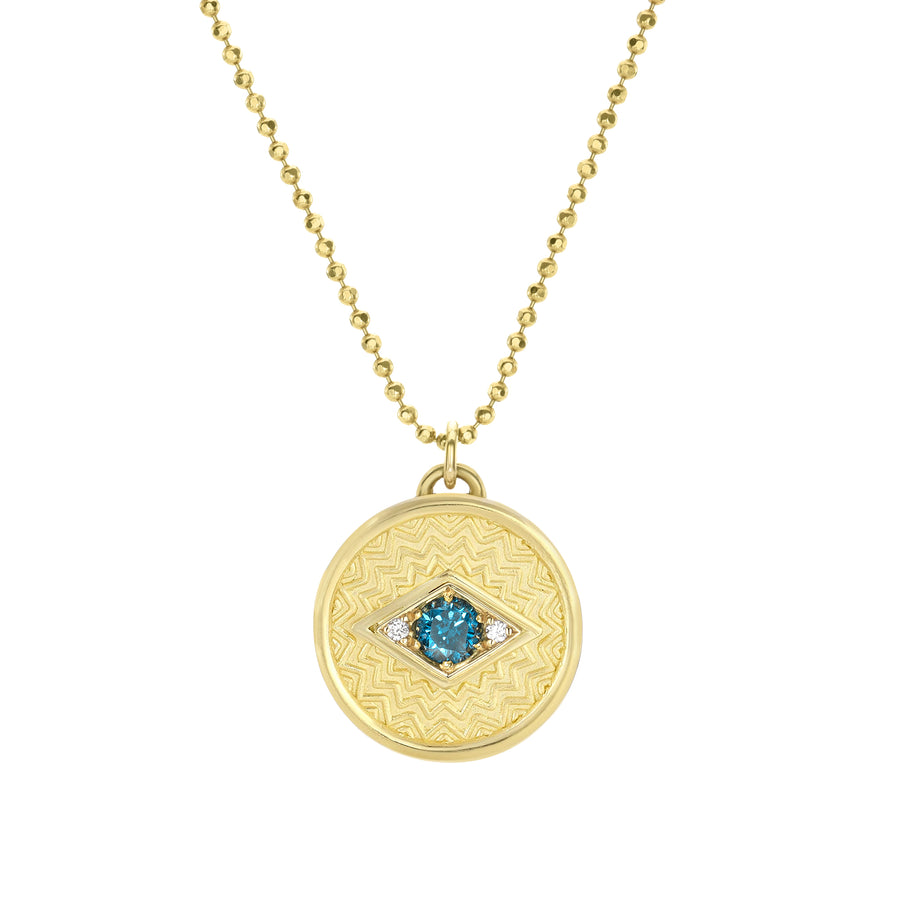 Petite Evil Eye Medallion - 18k Gold + Diamonds