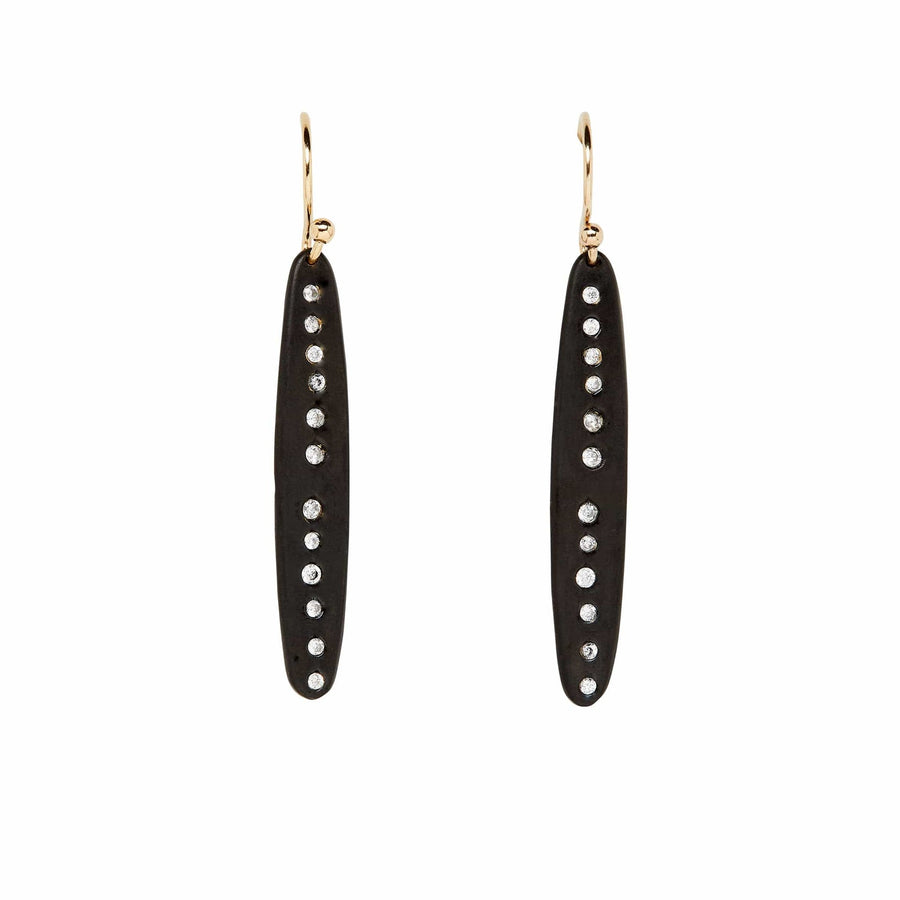 Spear Black Bronze Earring