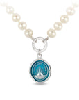 One Day at a Time Talisman - Capri Blue + Bright Sterling Silver
