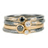 Shine On Birthstone Stackers- 18k Gold, Oxidized Silver + Reclaimed VS Diamonds, Black Diamonds - KMJ Kate Maller Jewelry Jewelry - Rings
