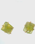 Peridot Medium Stone Studs - 14ky Gold
