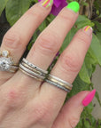 Emily Stacker Set - 14ky Gold, Bright + Oxidized Silver