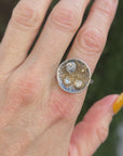 Jolene Ring- 22k/18k Gold, Oxidized Silver + Reclaimed Diamonds