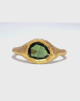 Signet Ring in Green Sapphire - 18k Gold