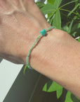 Emerald + Amazonite Beaded Bracelet
