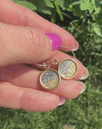 Traveler’s Coin Earrings - 22k/18k/14k Gold, Oxidized Silver + Diamonds