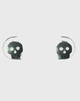 Skull Studs - Oxidized Sterling Silver