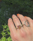 Bi-Color Tourmaline Ring - 18ky Gold, 14k Yellow, Rose + White Gold