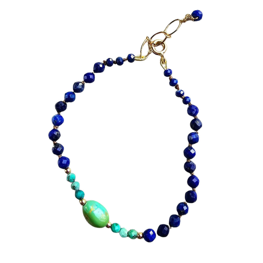 Dani Bracelet - Lapis + Turquoise