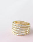 Stacked Five Flow Band - 18k Yellow Gold / 7