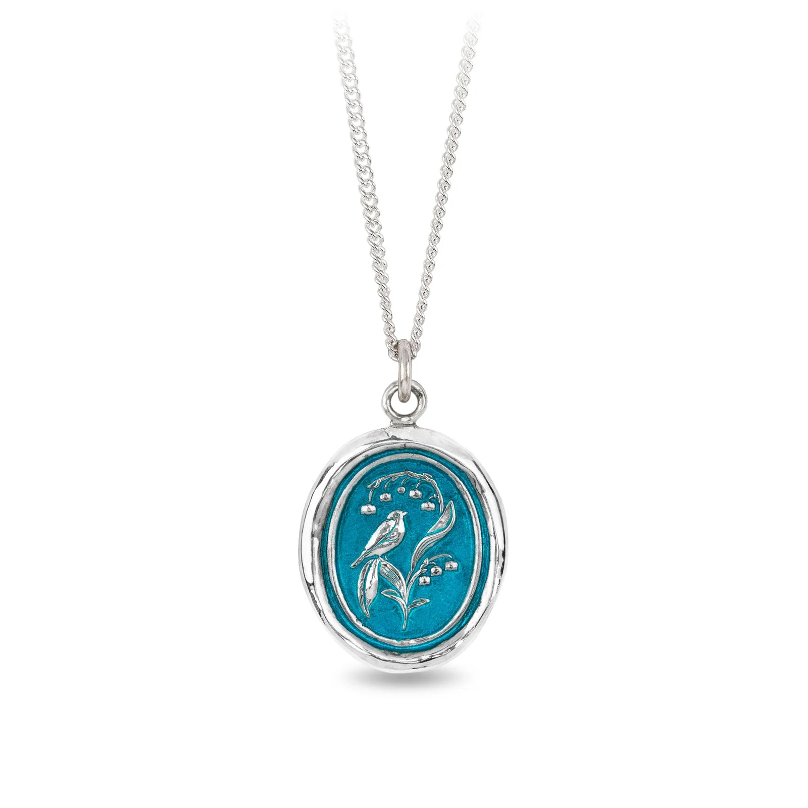 Return to Happiness Talisman - Capri Blue + Bright Sterling Silver