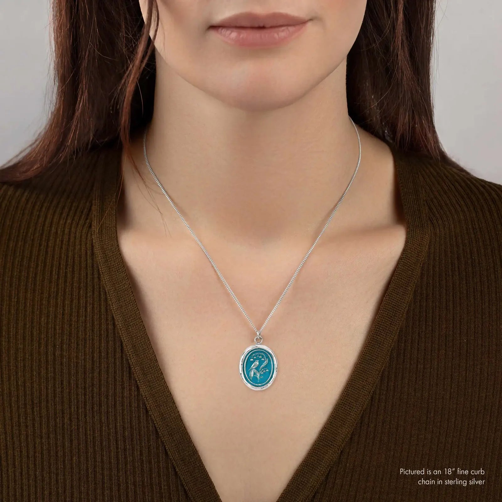 Return to Happiness Talisman - Capri Blue + Bright Sterling Silver