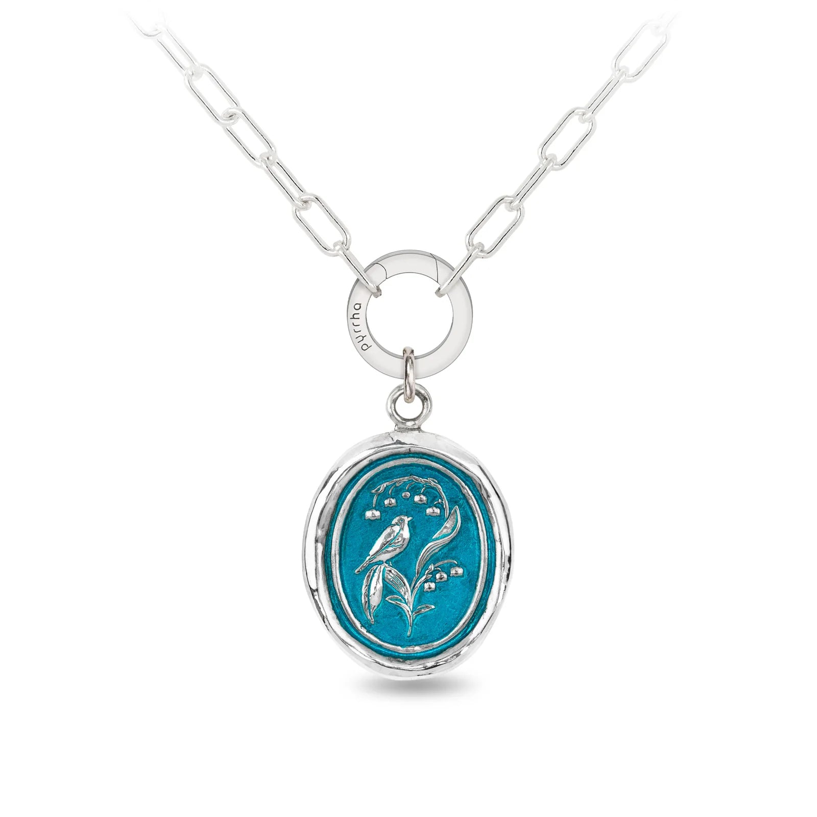 Return to Happiness Talisman - Capri Blue + Bright Sterling Silver