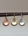 Rose Petal Earrings - Silver