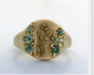 Golden Laurel Ring - 14k Gold + Sapphires 6.5