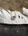 Bud Pendant - 14k Gold + Tanzanite