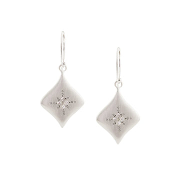 Silver Night Earrings - Diamond